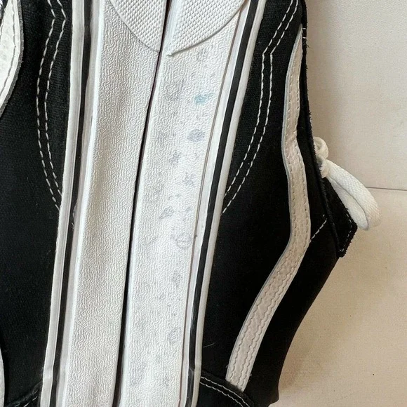 Vans Off The Wall Womens Size 10 Lace Up Sneakers Black White Low Top Skate Shoe - Picture 5 of 12